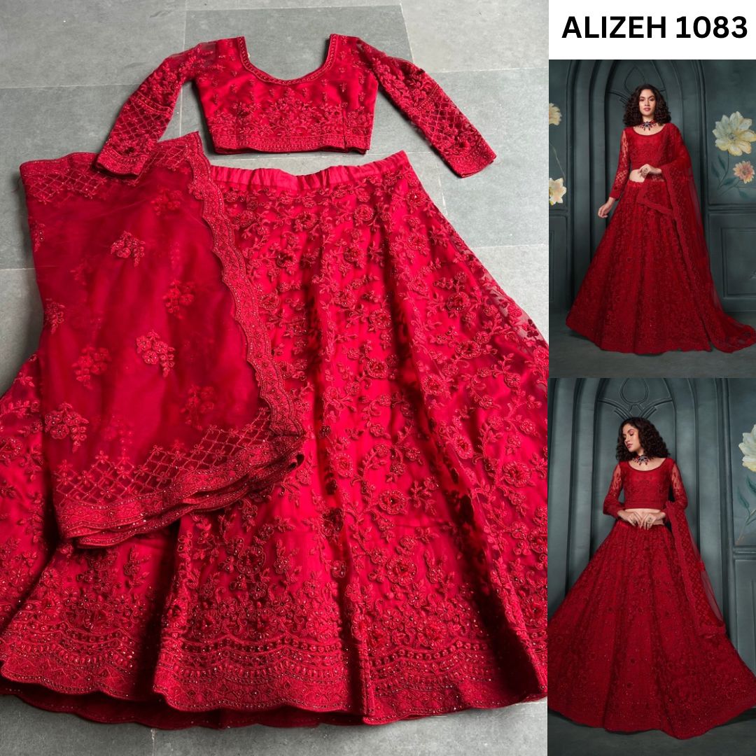 Bridal Heritage Vol 5 By Alizeh Party Wear Net Lehenga Choli Wholesale Online